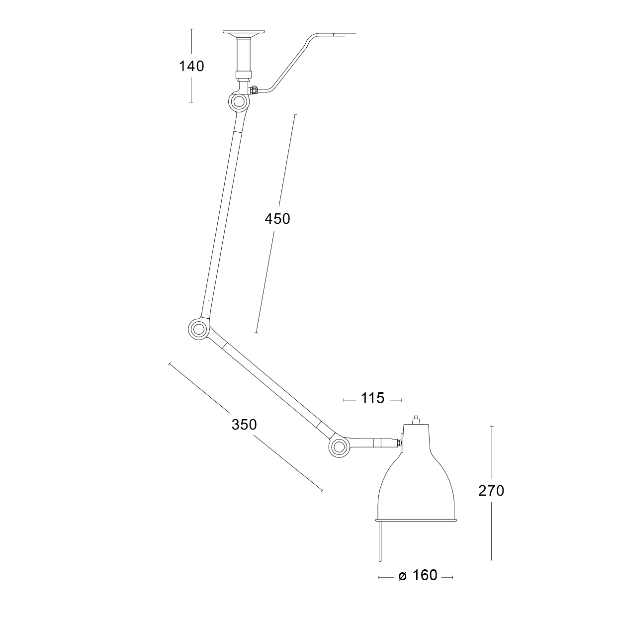 Orsjo Belysning PJ50 Valaisin Mattamusta - Image 2