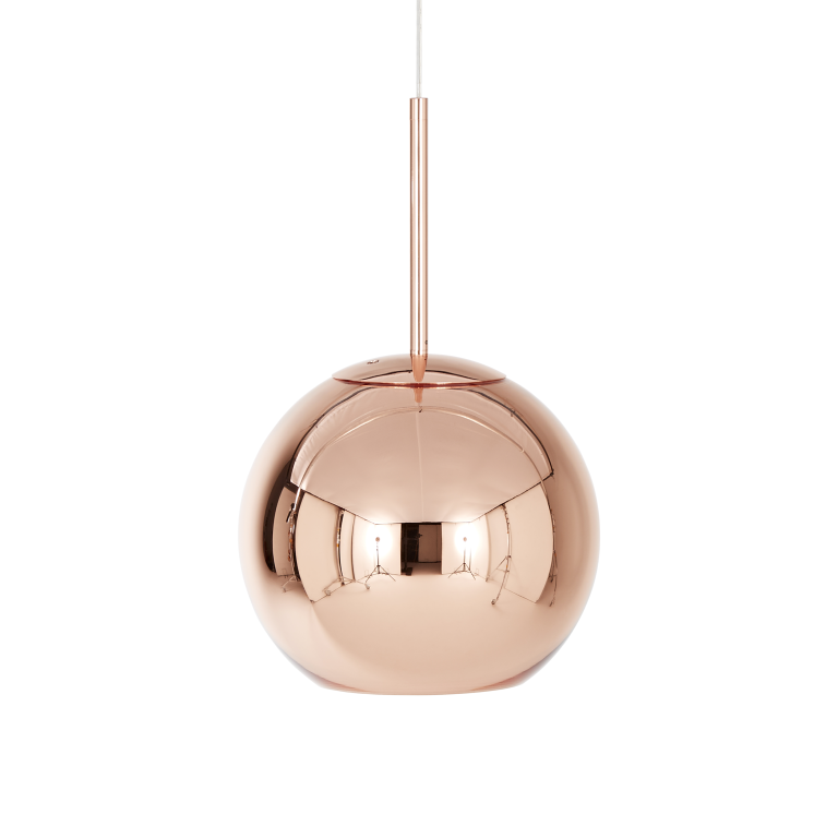 Tom Dixon Copper Round -riippuvalaisin LED Ø 25 Cm